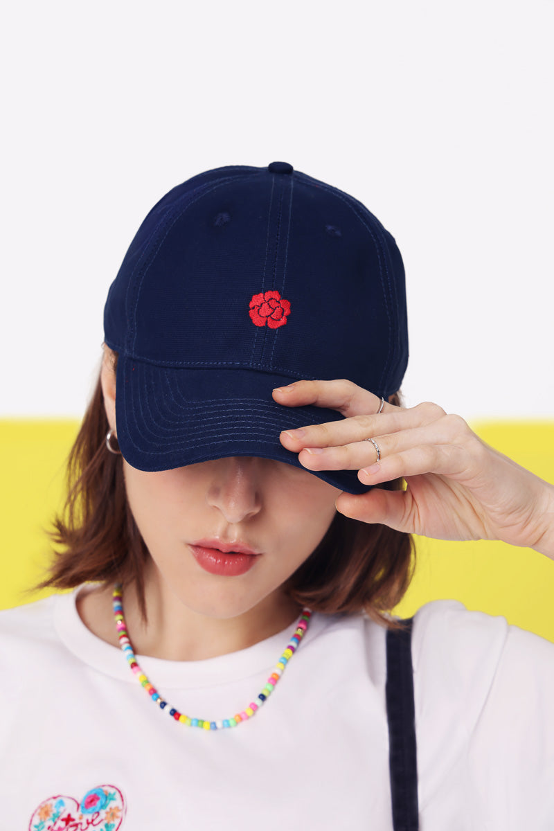 PERSUE 6-PANEL CAP - PEONY EMBROIDERED