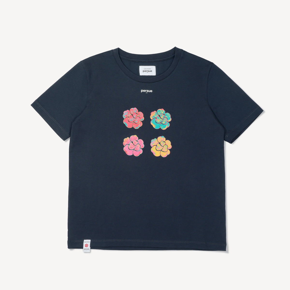 TEE - POP ART 4-COLORED FLORAL