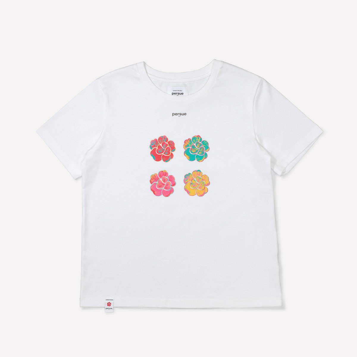 TEE - POP ART 4-COLORED FLORAL